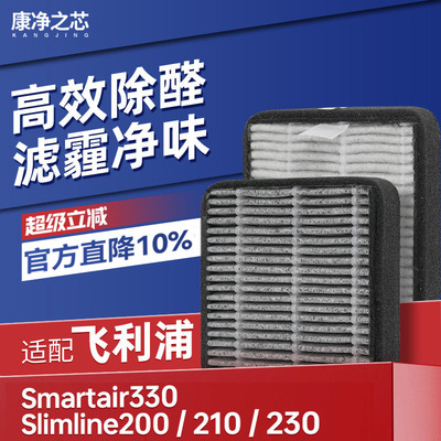适配飞利浦车载空气净化器Slimline200/210/230过滤网Smartair330