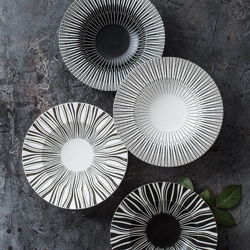 非洲之夜高级感轻奢西餐餐盘法式意面盘家用草帽盘北欧高颜值盘子,餐饮具,盘,淘宝优惠券,粉丝福利购,淘宝优惠卷