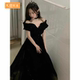 黑色宴会晚礼服裙女2024新款 十八岁成人礼毕业学生艺考声乐高级感
