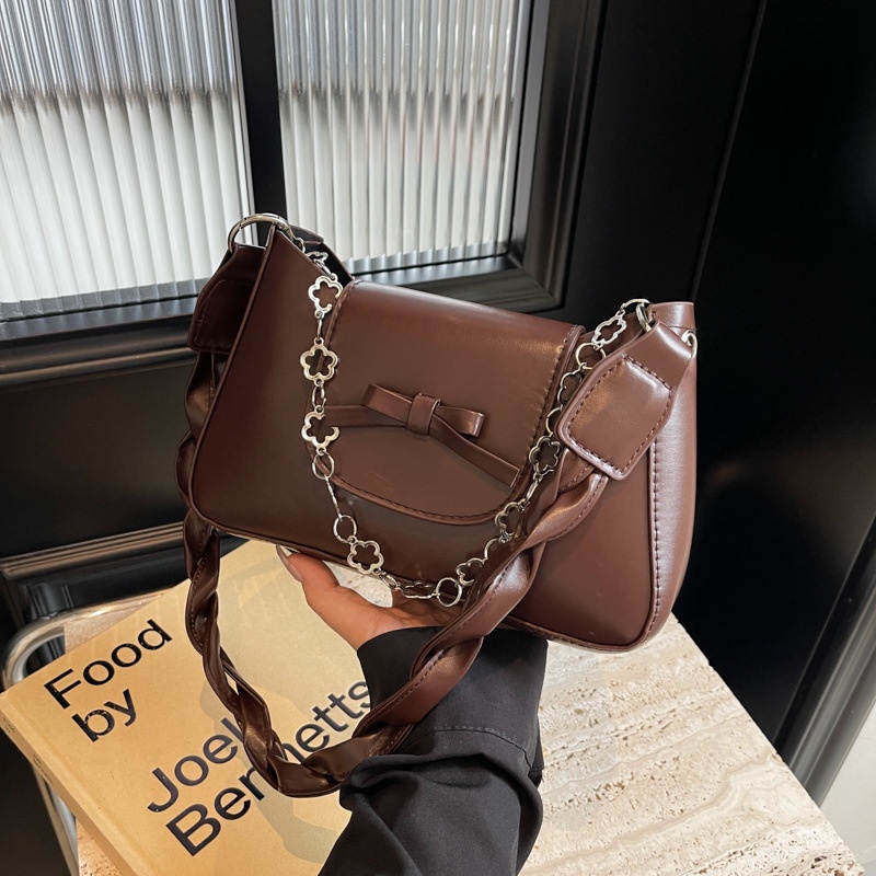 腋下包包女士2024秋新款时尚小众设计蝴蝶结单肩斜挎包链条小方包