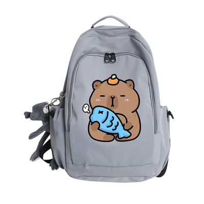 卡皮巴拉可爱水豚君双肩背包男女