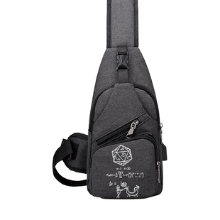 博德之门3游戏周边阿斯代伦D20骰子数学公式男女单肩背包休闲ww