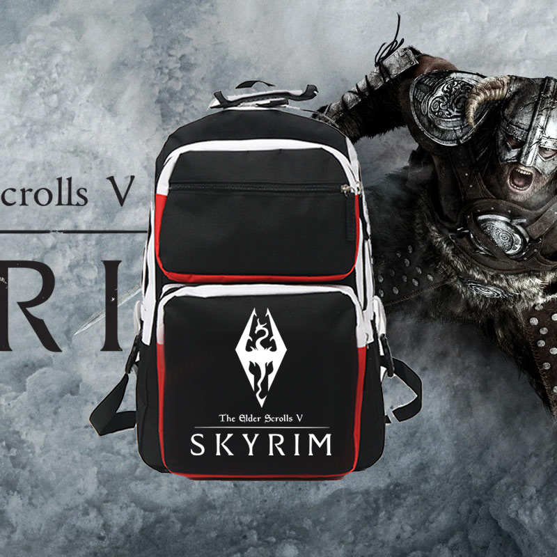 上古卷轴5天际游戏周边RPG老滚4湮灭书包男女学生休闲双肩背包jl