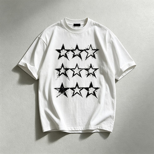【品牌现货】AURA THREADS泼墨五角星justinbieber同款短袖T恤男