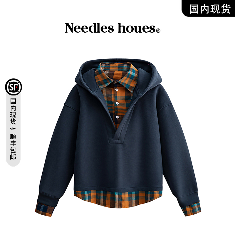 Needleshoues假两件棉卫衣