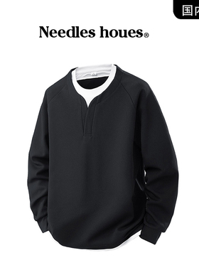 【品牌撤柜现货】Needles houes春秋季纯色休闲运动宽松卫衣男士
