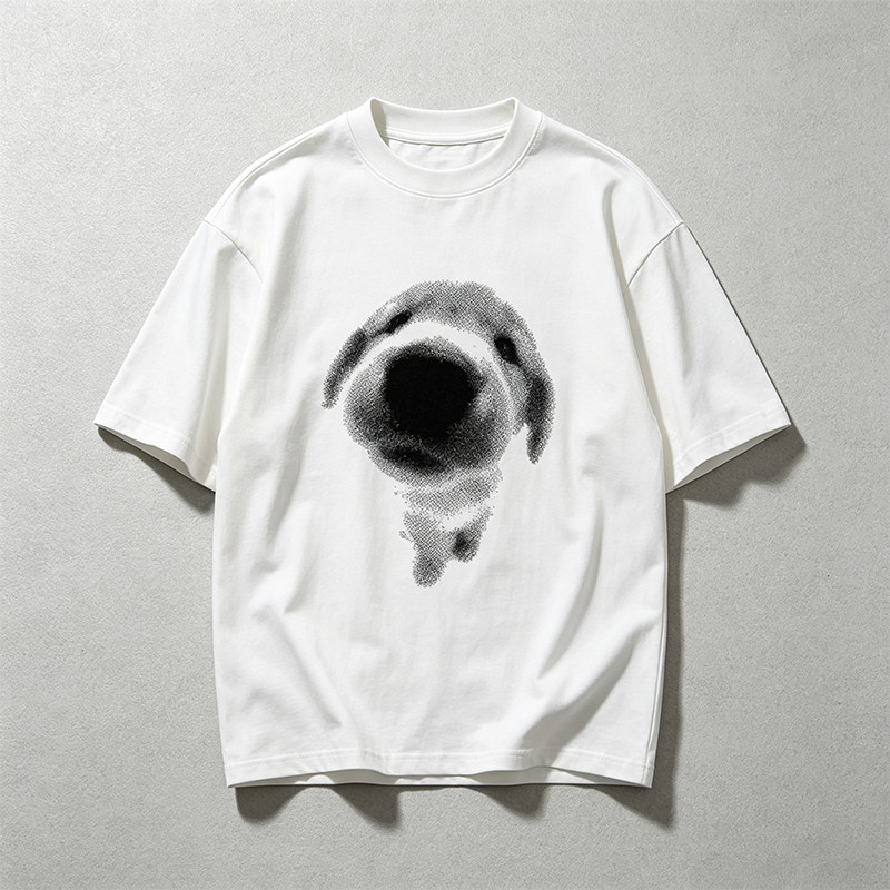 【品牌现货】AURA THREADS斑点小狗印花复古宽松圆领短袖T恤男