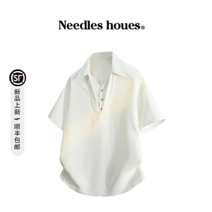 品牌撤柜现货 houes Needles 休闲翻领户外运动POLO衫 夏季 男士