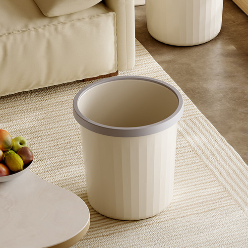 大容量奶油风垃圾桶加厚