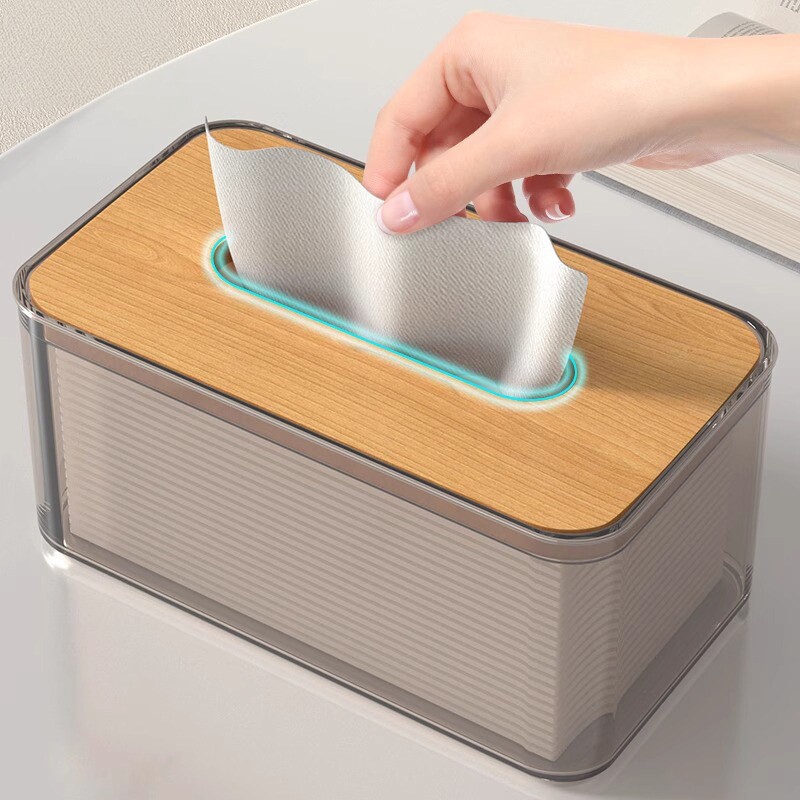 简约透明高档餐桌客厅纸巾盒