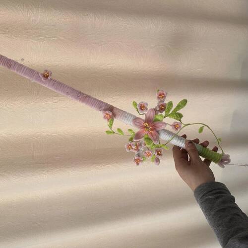 春日桃花剑扭扭棒diy材料包手工