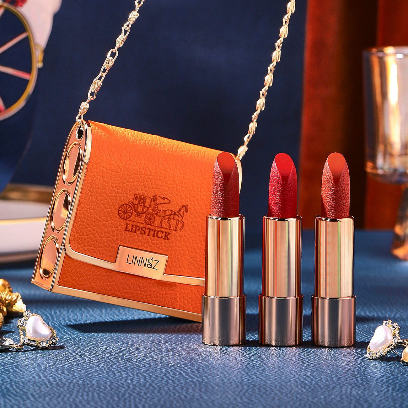 琳妆橙人之美丝雾柔光三色口红