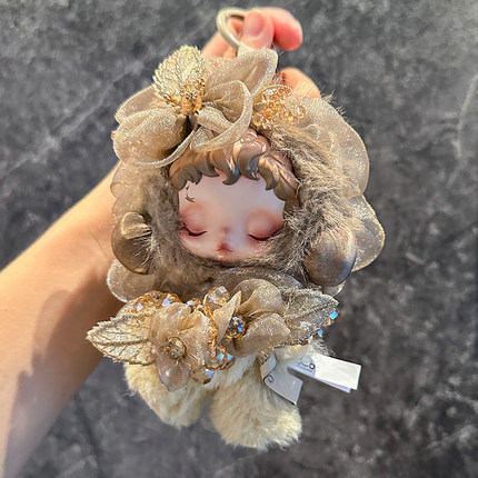 SP光织园娃衣二代沐木圣诞节日适用于泡泡玛特衣服高定重工头发饰