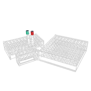 有机玻璃采血管架试管架2 5 10ml 生化管架50 100孔血常规管架