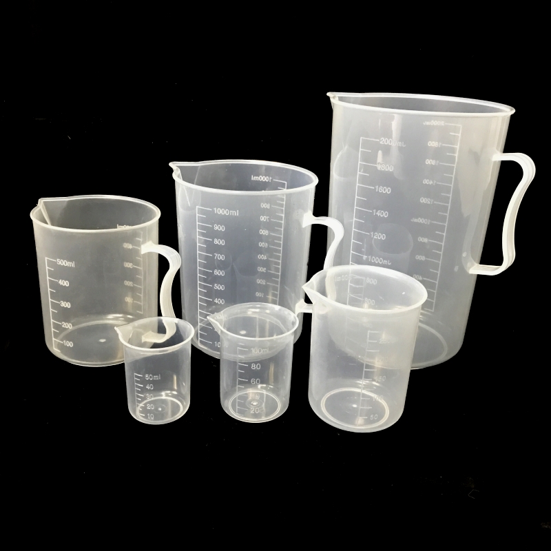 塑料烧杯 带刻度 25/50/100/250/500/1000/2000/5000ml 单个价 塑料量杯