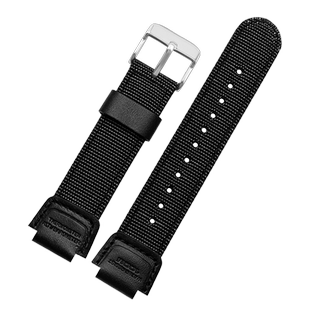 代用卡西欧3299 AE-1200 1100 A158/159学生电子表尼龙表带18mm黑