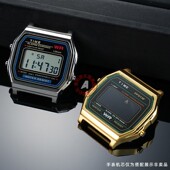 适用卡西欧593 A158W 奥伯恩 A159W 91W金属表壳改装