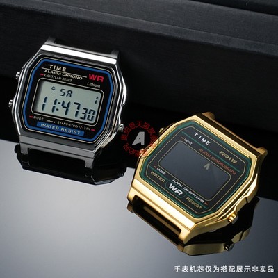 奥伯恩 适用卡西欧593 A158W/WE A159W F-91W金属表壳改装