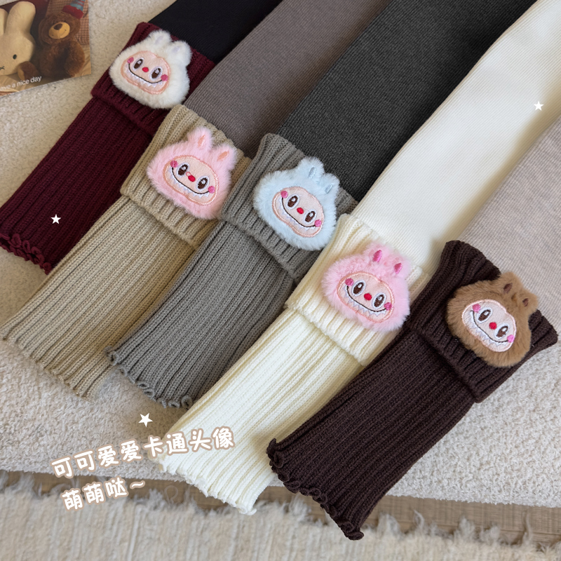 女童冬季加绒加厚堆堆打底裤