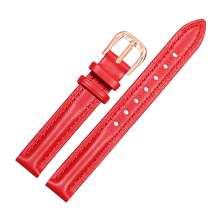 适配FOSSIL化石真皮手表带男女ES4502蓝色牛皮带12 14 16 20 22mm