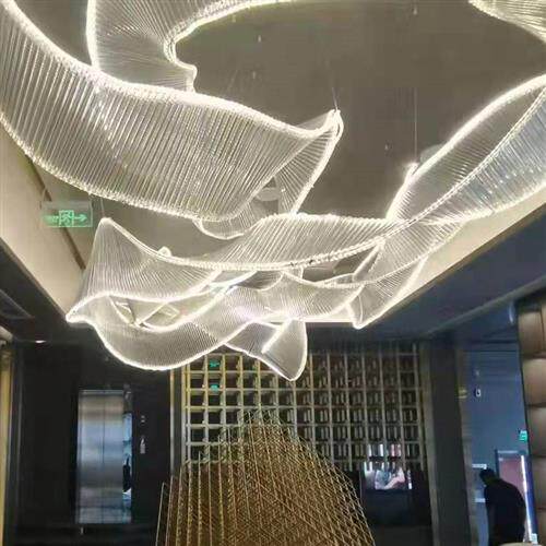 艺术飘带吊灯非标制作酒店大堂宴会厅售楼部沙盘异形装饰造型灯具