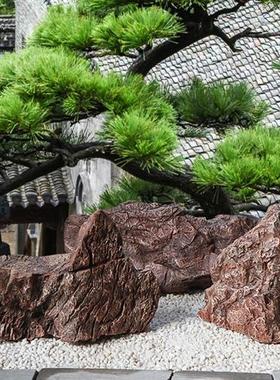 户外仿真假石头造景英德石玻璃钢青龙石雕塑落地摆件转角橱窗装饰