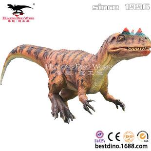 节日节庆引流利器仿真恐龙角鼻龙模型机械电动会动会叫工厂价.