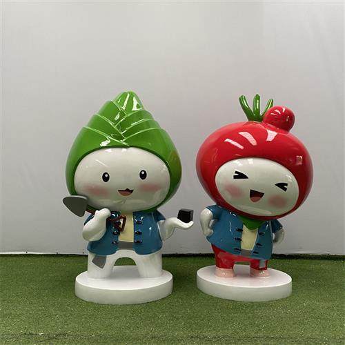 定制网红形象IP吉祥物美陈大摆件玻璃钢卡通雕塑大型人物玩偶模型