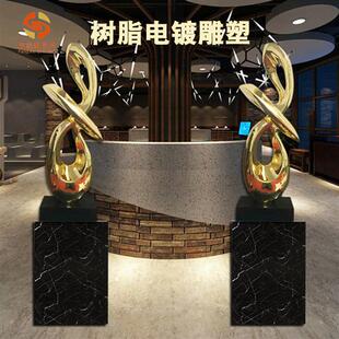 欧美现代大型抽象样板房酒店会所玄关家居艺术品装饰大堂雕塑摆件