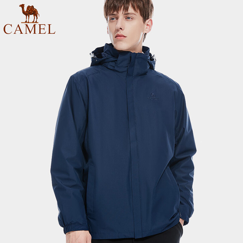 【美国杜邦面料】骆驼户外冲锋衣男女保暖防水三合一两件套外套男