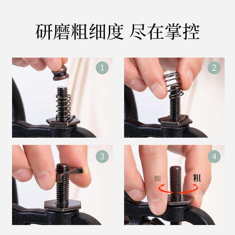 手磨咖啡机复古家用手动咖啡豆研磨机意J式磨粉机器具手摇磨豆机