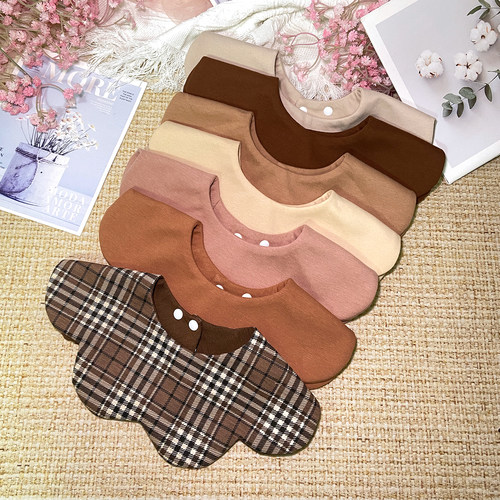 0至2岁婴儿口水巾纯棉防吐奶围嘴