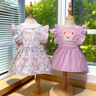 高颜值女童围裙宝宝罩衣幼儿园画画衣反穿衣防水防脏护衣新年