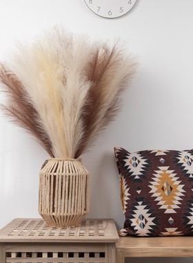 可拆卸四段110cm组装芦苇草仿真花厂家假花跨境MW61215装饰布置