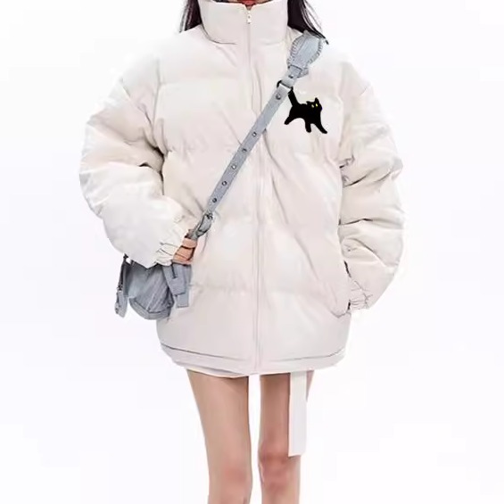 羽绒棉服女款2025新款秋冬季加厚韩系夹棉面包服冬季棉袄棉衣外套