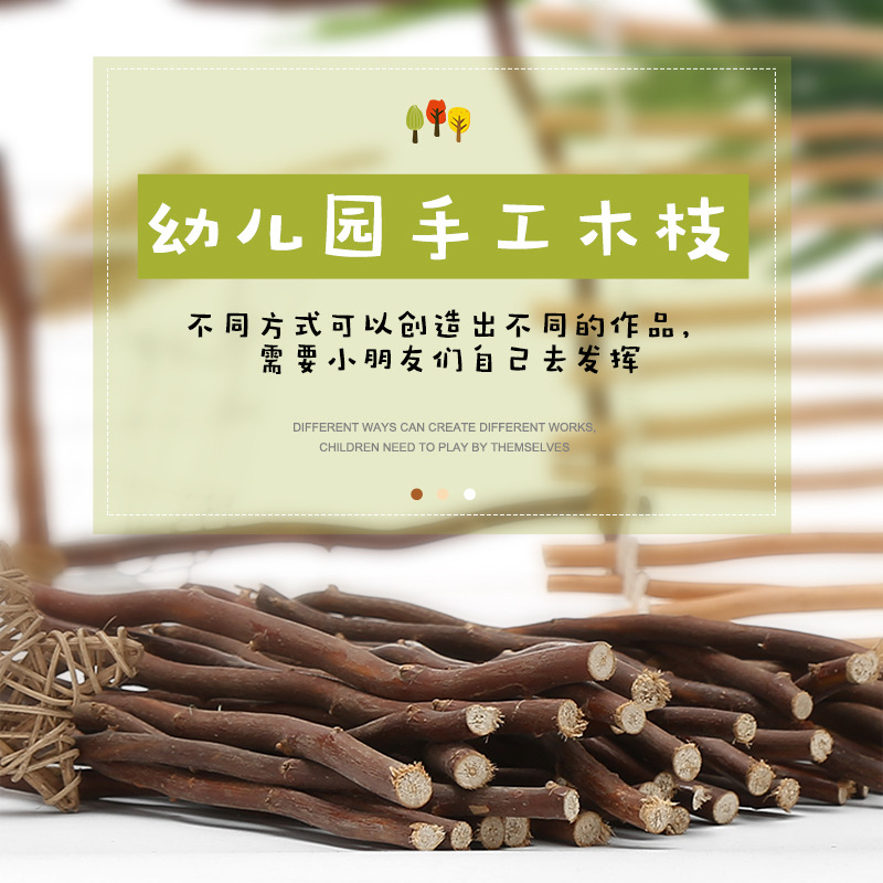 树枝材料松果装饰天然枯枝花束幼儿园手工diy树干枝条创意原木画图片