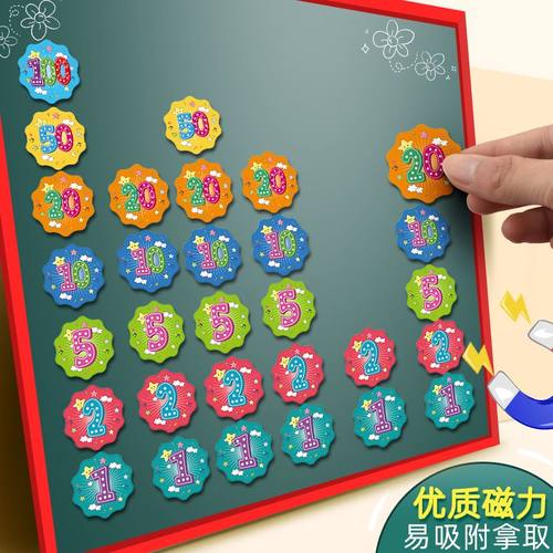 利锦花形积分奖励磁力贴