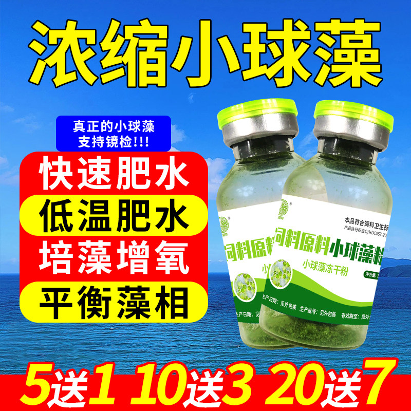 水产养殖专用小球藻冻干粉浓缩小球藻种鱼虾蟹肥水培藻增氧净水