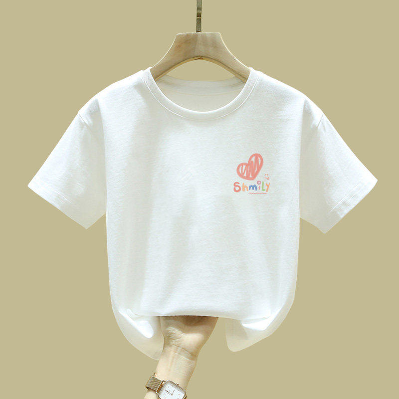 A类童装纯棉短袖t恤2026年夏新款男童女童上衣中大童半袖儿童体恤