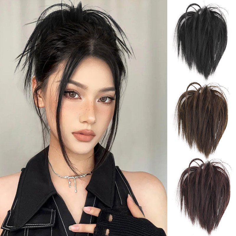 假发包欧美风辣妹蓬松凌乱丸子头发圈慵懒复古发包摄影写真鸡窝头