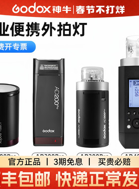神牛外拍闪光灯AD100/300/AD600 II二代/1200/400W PRO单反微单相机户外拍照AD200高速同步TTL便携摄影外拍灯