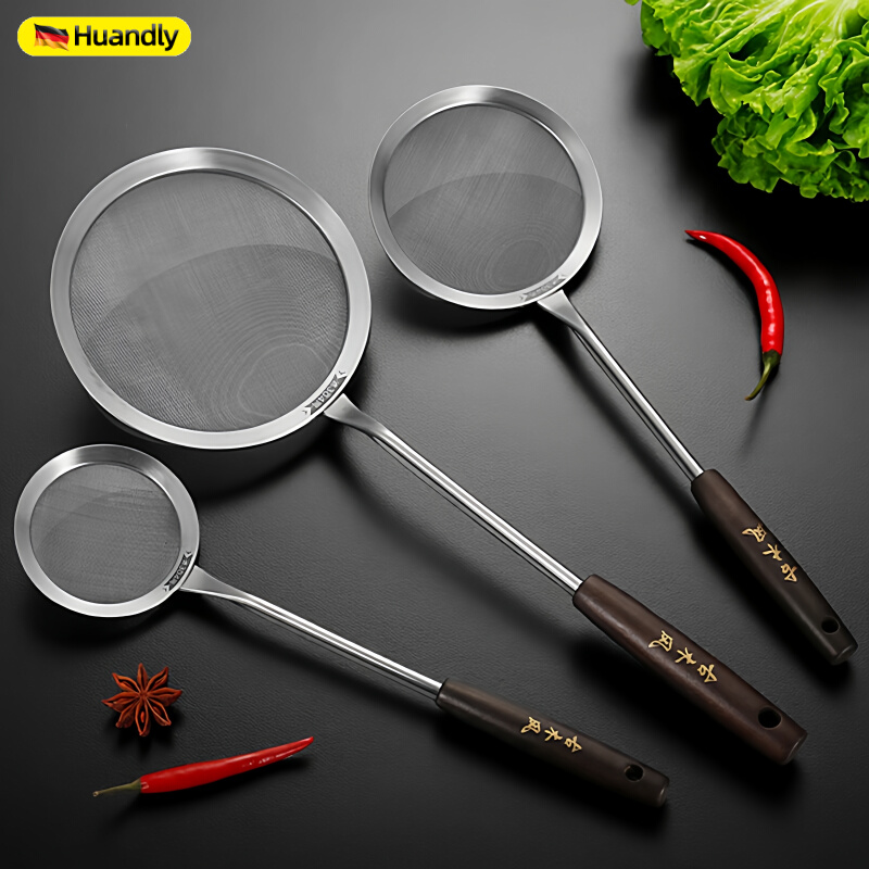 304不锈钢漏勺家用厨房豆浆果汁过滤网筛超细过滤勺捞油渣新款