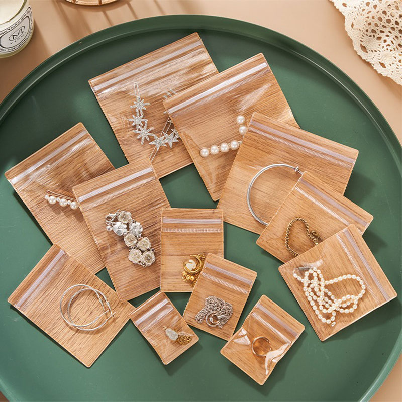 木纹首饰收纳袋PVC手串手链包装