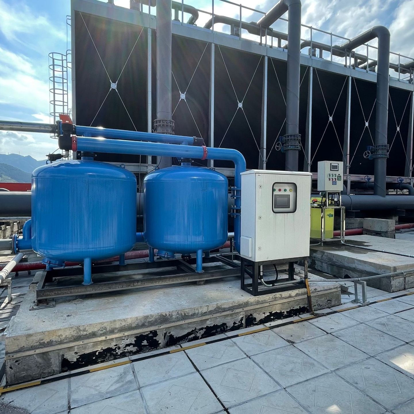 石英砂滤器 厂家旁通循环水过滤装置 浅层砂滤清设备冷却塔