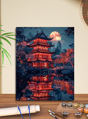 Digital oil painting coloring oil painting decoration painti