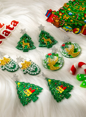 Deer Christmas Tree Snowflake Pentagram Smooth Earnail Femal