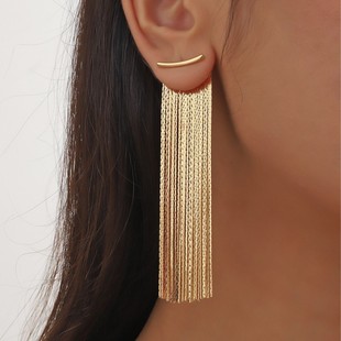 Ladies' fashionable tassel unique high-end earrings suitable