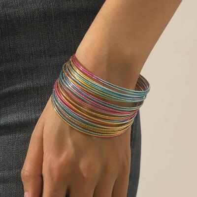 Boho chic multi-loop bracelet style folding bracelet