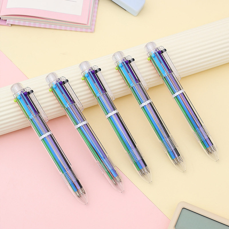 Multicolor Ballpoint Pen Lovely Stationery Press 8 Color Pen