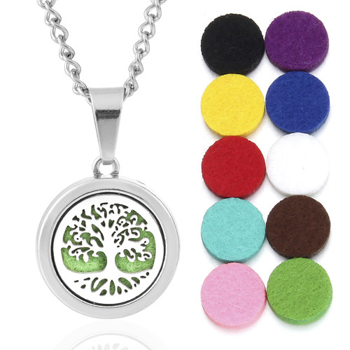 Oils Diffuser Necklace Locket Pendant Free with pcs Oil Pads